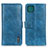 Leather Case Stands Flip Cover Holder M11L for Samsung Galaxy A22s 5G Blue