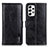 Leather Case Stands Flip Cover Holder M11L for Samsung Galaxy A53 5G Black