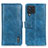 Leather Case Stands Flip Cover Holder M11L for Samsung Galaxy M32 4G Blue