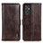 Leather Case Stands Flip Cover Holder M11L for Samsung Galaxy M54 5G Brown