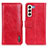 Leather Case Stands Flip Cover Holder M11L for Samsung Galaxy S21 FE 5G Red