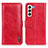 Leather Case Stands Flip Cover Holder M11L for Samsung Galaxy S23 Plus 5G Red