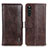 Leather Case Stands Flip Cover Holder M11L for Sony Xperia 10 III Lite Brown