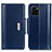 Leather Case Stands Flip Cover Holder M11L for Vivo Y01A Blue