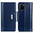 Leather Case Stands Flip Cover Holder M11L for Vivo Y32t Blue