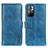 Leather Case Stands Flip Cover Holder M11L for Xiaomi Poco M4 Pro 5G Blue