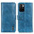 Leather Case Stands Flip Cover Holder M11L for Xiaomi Redmi 10 4G Blue
