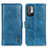 Leather Case Stands Flip Cover Holder M11L for Xiaomi Redmi Note 10 5G Blue