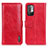 Leather Case Stands Flip Cover Holder M11L for Xiaomi Redmi Note 10 5G Red