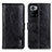 Leather Case Stands Flip Cover Holder M11L for Xiaomi Redmi Note 10 Pro 5G Black