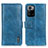 Leather Case Stands Flip Cover Holder M11L for Xiaomi Redmi Note 10 Pro 5G Blue