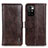 Leather Case Stands Flip Cover Holder M11L for Xiaomi Redmi Note 11 4G (2021) Brown