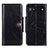 Leather Case Stands Flip Cover Holder M12L for Google Pixel 6a 5G Black