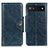 Leather Case Stands Flip Cover Holder M12L for Google Pixel 6a 5G Blue