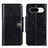 Leather Case Stands Flip Cover Holder M12L for Google Pixel 8 5G Black