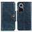 Leather Case Stands Flip Cover Holder M12L for Huawei Honor 50 5G Blue