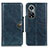 Leather Case Stands Flip Cover Holder M12L for Huawei Honor 50 Pro 5G Blue