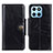 Leather Case Stands Flip Cover Holder M12L for Huawei Honor 70 Lite 5G Black