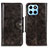 Leather Case Stands Flip Cover Holder M12L for Huawei Honor 70 Lite 5G Bronze