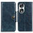 Leather Case Stands Flip Cover Holder M12L for Huawei Honor 90 5G Blue