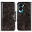 Leather Case Stands Flip Cover Holder M12L for Huawei Honor 90 Lite 5G Bronze