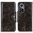 Leather Case Stands Flip Cover Holder M12L for Huawei Nova 9 Pro Bronze