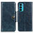 Leather Case Stands Flip Cover Holder M12L for Motorola Moto Edge 20 5G Blue