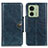 Leather Case Stands Flip Cover Holder M12L for Motorola Moto Edge (2023) 5G Blue