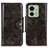 Leather Case Stands Flip Cover Holder M12L for Motorola Moto Edge (2023) 5G Bronze