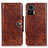 Leather Case Stands Flip Cover Holder M12L for Motorola Moto Edge 30 Lite 5G Brown