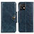 Leather Case Stands Flip Cover Holder M12L for Motorola Moto Edge 40 Pro 5G Blue