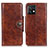 Leather Case Stands Flip Cover Holder M12L for Motorola Moto Edge 40 Pro 5G Brown