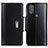 Leather Case Stands Flip Cover Holder M12L for Motorola Moto G Play (2023) Black