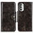 Leather Case Stands Flip Cover Holder M12L for Motorola Moto G Stylus (2022) 4G Bronze