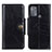 Leather Case Stands Flip Cover Holder M12L for Motorola Moto G50 Black