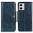 Leather Case Stands Flip Cover Holder M12L for Motorola Moto G53j 5G Blue