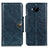 Leather Case Stands Flip Cover Holder M12L for Nokia C20 Plus Blue