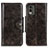 Leather Case Stands Flip Cover Holder M12L for Nokia C32 Bronze