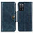 Leather Case Stands Flip Cover Holder M12L for Oppo A53s 5G Blue