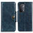 Leather Case Stands Flip Cover Holder M12L for Oppo A54 5G Blue