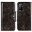 Leather Case Stands Flip Cover Holder M12L for Oppo A94 5G Brown