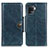 Leather Case Stands Flip Cover Holder M12L for Oppo F19 Pro Blue