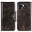 Leather Case Stands Flip Cover Holder M12L for Oppo F19 Pro Bronze