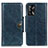 Leather Case Stands Flip Cover Holder M12L for Oppo F19s Blue