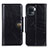 Leather Case Stands Flip Cover Holder M12L for Oppo Reno5 F Black