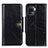 Leather Case Stands Flip Cover Holder M12L for Oppo Reno5 Lite Black