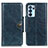 Leather Case Stands Flip Cover Holder M12L for Oppo Reno6 Pro 5G India Blue