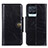 Leather Case Stands Flip Cover Holder M12L for Realme 8 Pro Black