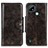 Leather Case Stands Flip Cover Holder M12L for Realme C21 Bronze