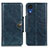 Leather Case Stands Flip Cover Holder M12L for Samsung Galaxy A03 Core Blue